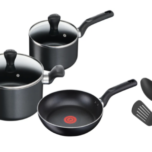 7 piece non-stick cookware set black